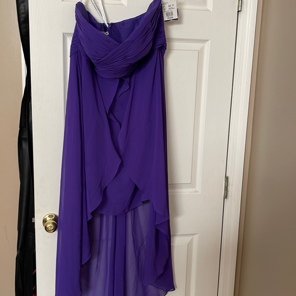 Strapless Hi Lo cocktail dress